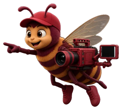 Camera Bee, one of our guide characters