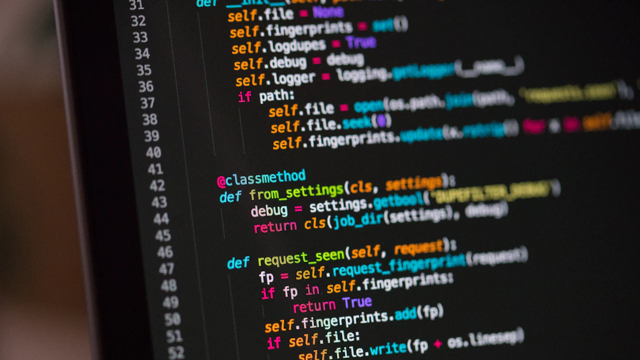 Code on a computer screen