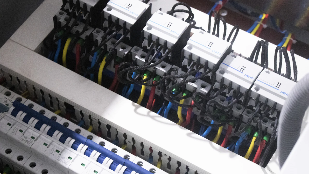 Wires landed in an electrical switch box